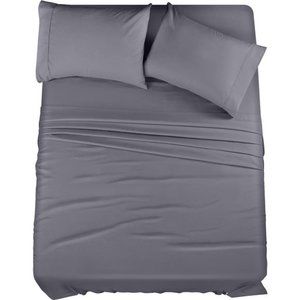 Bedding Queen Bed Sheets Set - 4 Piece Bedding - Brushed Microfiber - Shrinkage